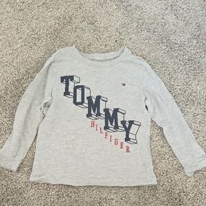 Tommy Hilfiger Kids Light Gray Long Sleeve Tee